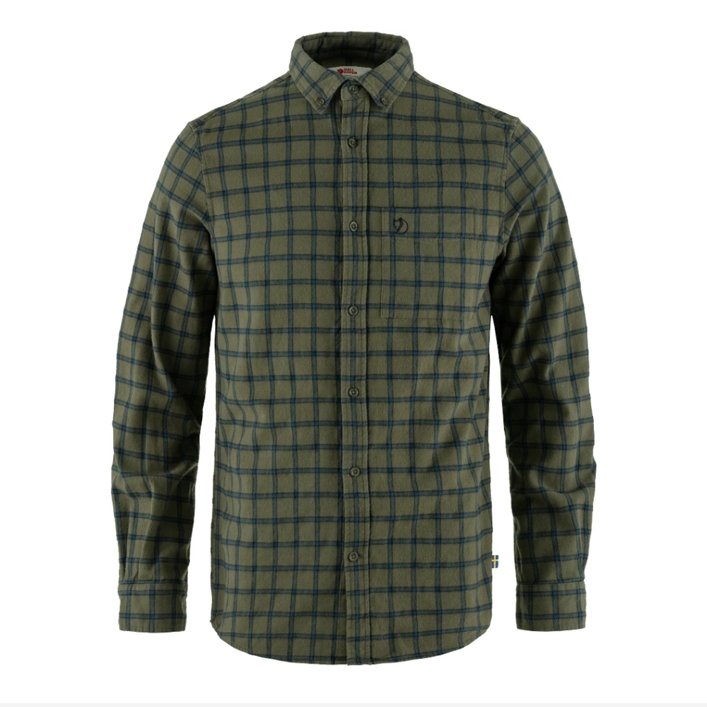 Men's Fjallraven Ovik Olive Green XL Flannel Shirt